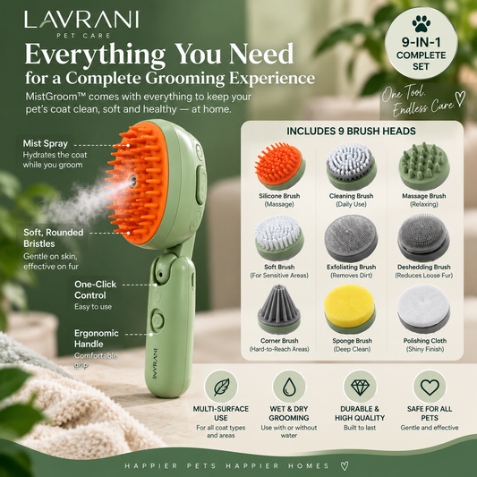 MistGroom™ Pet Grooming Brush
