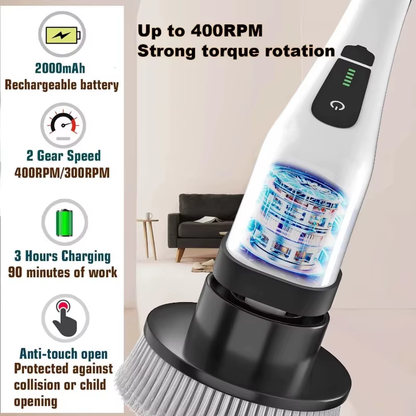 Lavrani™ PowerSpin 9-in-1 Cleaning Brush