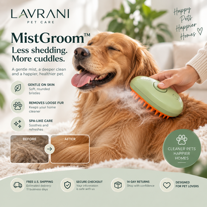 MistGroom™ Pet Grooming Brush